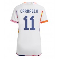 Camisa de Futebol Bélgica Yannick Carrasco #11 Equipamento Secundário Mulheres Mundo 2022 Manga Curta